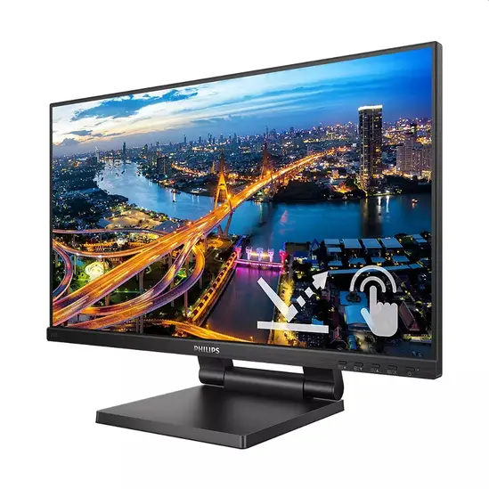 Монитор Philips 242B1TC00, 23.8' Touch (anti-glare), IPS, WLED, 1920x1080@75Hz, 4ms GTG, 250cd m2, 1000:1, DCR 50M:1, FlickerFree, Low Blue Mode, 2Wx2, Tilt, Height Adjust, D-SUB, HDMI, DP, USB hub