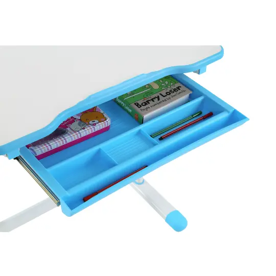 Комплект ученически чин и стол 201 син