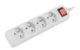 Разклонител Lanberg power strip 1.5m, 4 sockets, french with circuit breaker quality-grade copper cable, white
