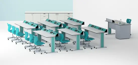 Кабинет TETRA по физика дигитален - тюркоазена стая