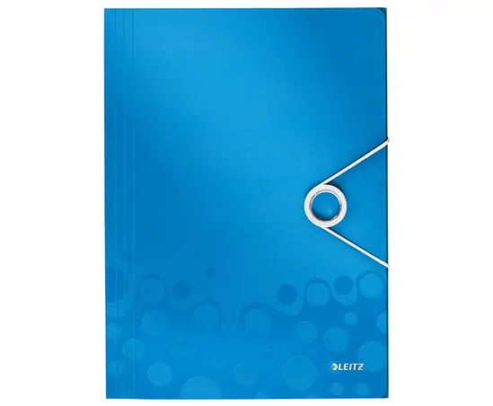 Папка с ластик и 3 капака Leitz WOW синя