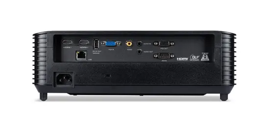 Мултимедиен проектор Acer Projector X1328WHn, DLP, WXGA (1280x 800), 5000 ANSI Lm, 20 000:1, 3D, Auto keystone, HDMI, VGA inout, RCA, RS232, Audio inout, DC Out (5V1A), RG-45, 3W Speaker, 2.7kg, Black