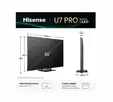 Телевизор Hisense 55"U7Q Pro, 4K Ultra HD 3840x2160, ULED, FALD, Quantum Dot, 165Hz, IPS, HDR 10+, HLG, Dolby Vision IQ, Dolby Atmos, Smart TV, WiFi 5GHz, WiFi Direct, BT, Anyview Cast,light sensor,Solar Powered Remote, 4xHDMI, 2xUSB, LAN, CI+, DVB-T2/C/S