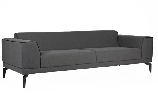 Триместен диван САМУИЛ SOLO 03 -сив, снимка отпред, дамаска