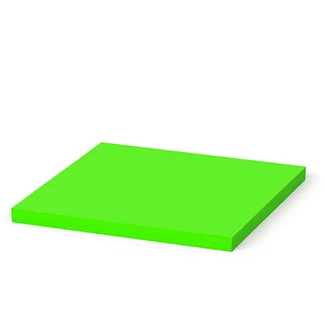 Самозалепващи листчета 125х75мм зелен неон