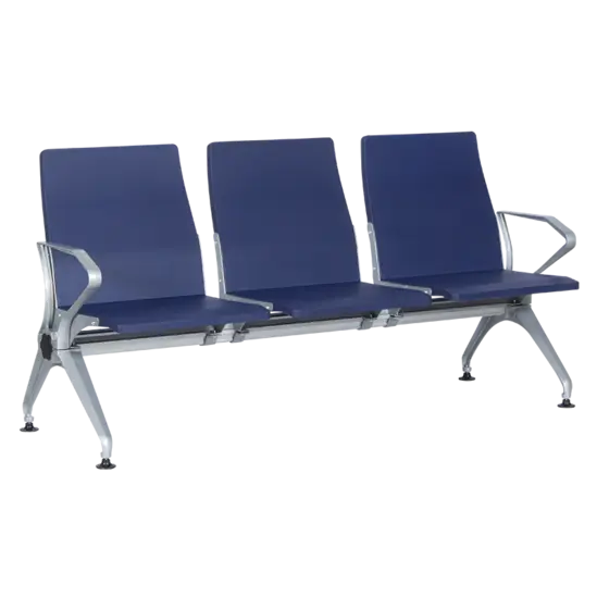 Посетителска пейка BTL -три места, син цвят