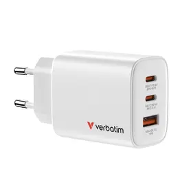 Зарядно устройство Verbatim Essentials GaN Charger 65W EU plug White