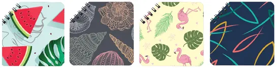 Комплект тефтерче джобно DESIGNS CUT вариант 2- различни корици