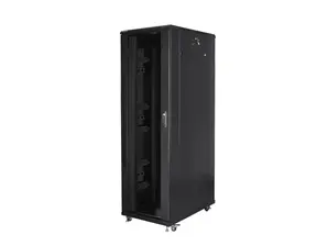 Комуникационен шкаф Lanberg rack cabinet 19' free-standing 42U800x1200 (flat pack) black