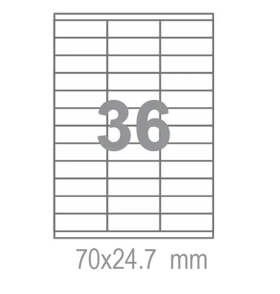 Самозалепващи етикети  Fleks Ko A4 70x24.7 36 бр