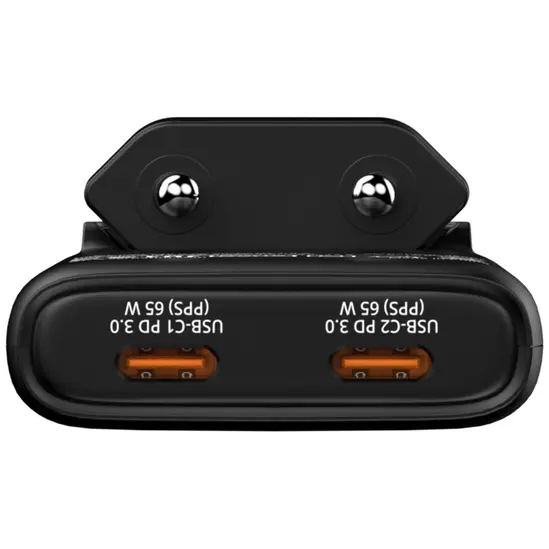 Зарядно устройство Verbatim Fold 'n' Go GaN Charger 65W EU plug Black