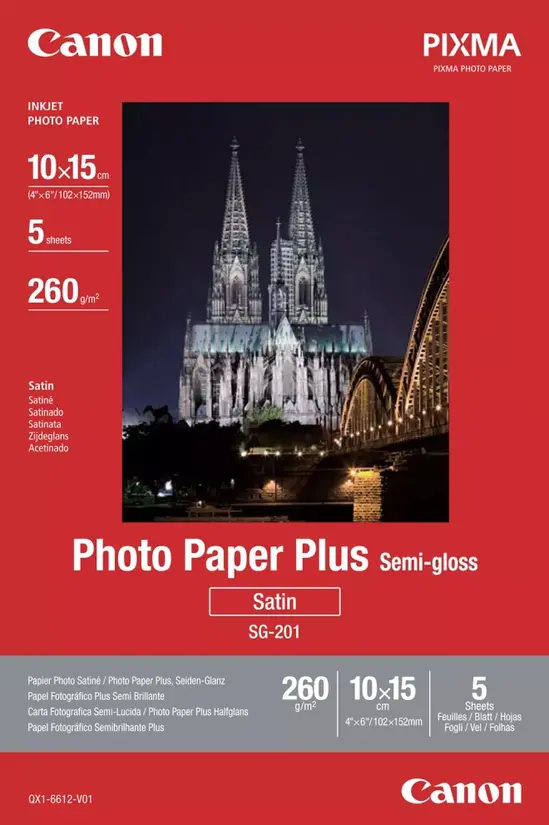 Хартия Canon SG-201 10x15cm, 5 sheets