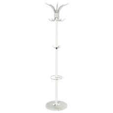 Закачалка за дрехи 8138-3- бял цвят, метална,14 кукички