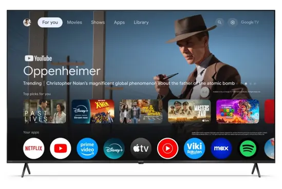 Телевизор Sharp 65HP5265E, 65" QLED Google TV, 4K Ultra HD 3840x2160 Frameless, 1 000 000:1, AQUOS, DVB-TT2CSS2, Active Motion 1000, HDR10, Dolby Atmos, Dolby Vision, Google Assistant, Google Cast, HDMI 2.1 with eARC, 3.5mm Headphone jack  line-out, 