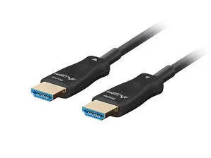Кабел Lanberg HDMI MM v2.1 cable 100m optical black aoc