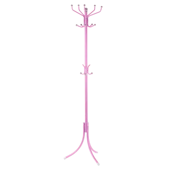 Закачалка за дрехи 8128- снимка отпред, розова, метална