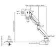 Стойка Neomounts Monitor arm 10-49" - gas spring - Topfix - 180°-stop