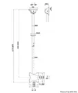 Стойка Neomounts Flat Screen Ceiling Mount (Height: 106-156 cm)