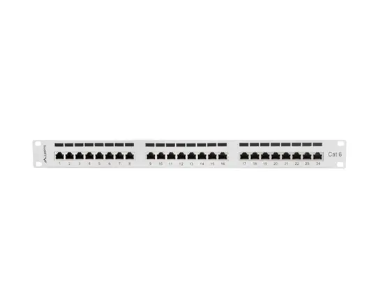 Пач панел Lanberg patch panel 24 port 1U CAT.6 shielded, grey
