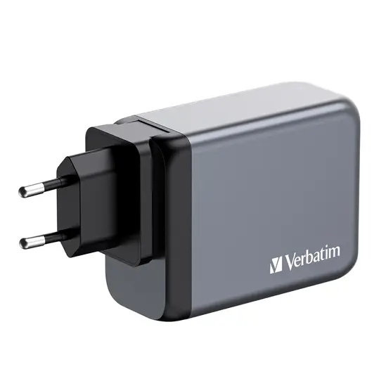 Зарядно устройство Verbatim GNC-200 GaN Charger 4 Port 200W USB AC (EUUKUS)