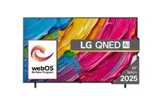Телевизор LG 65QNED80A3A, 65' 4K QNED HDR Smart TV, 3840x2160, DVB-T2CS2, Alpha 7 AI Processor, HDR10  HLG, webOS 25 ThinQ, VRR  ALLM  HGiG, 4K Upscaling, WiFi 5, Voice Controll, Bluetooth 5.1, AirPlay 2, LAN, CI, HDMI, SPDIF, Google Cast, 2 pole Sta