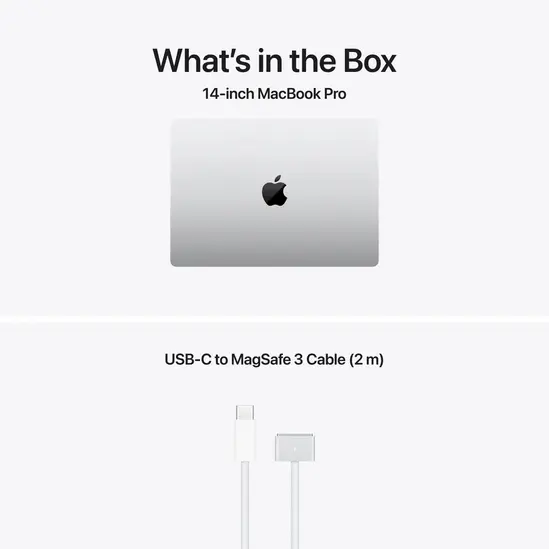 Лаптоп Apple 14-inch MacBook Pro: Apple M5 chip with 10-core CPU and 10-core GPU, 16GB, 512GB SSD - Silver