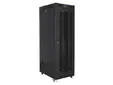 Комуникационен шкаф Lanberg rack cabinet 19' free-standing 27U800x1000 (flat pack) with glass door lcd black v2
