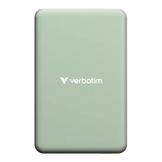Външна батерия Verbatim Charge 'n' Go Essentials Power Bank Magnetic Wireless 10000mAh Green