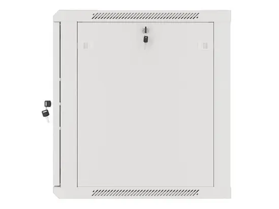 Комуникационен шкаф Lanberg rack cabinet 19' wall-mount 12U600x600 for self-assembly with metal door grey (flat pack)