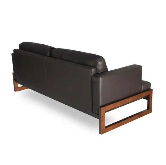 Диван триместен ГАБРА ADL 03 - снимка отзад, кафяв на цвят