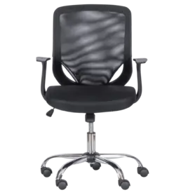 Работен стол КИАР- снимка отпред, хромирана основа