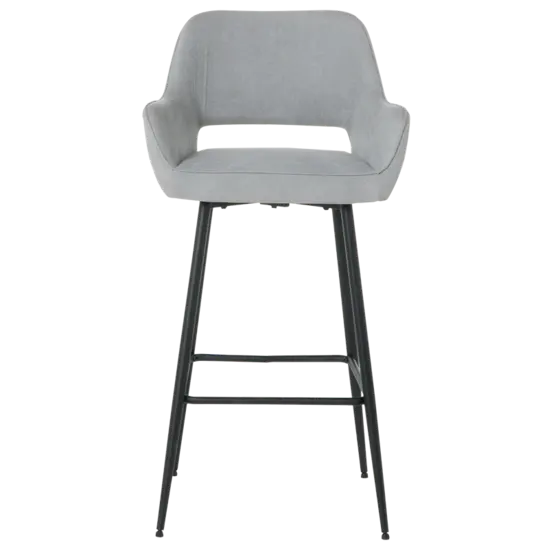 Бар стол СИМЕОНА- снимка отпред, сив цвят