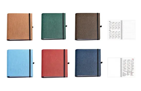 Календар - бележник ТЕРА A5 с избор на цвят, с ластик