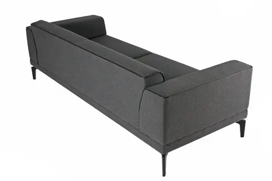 Триместен диван САМУИЛ SOLO 03 - снимка отгоре, сив на цвят