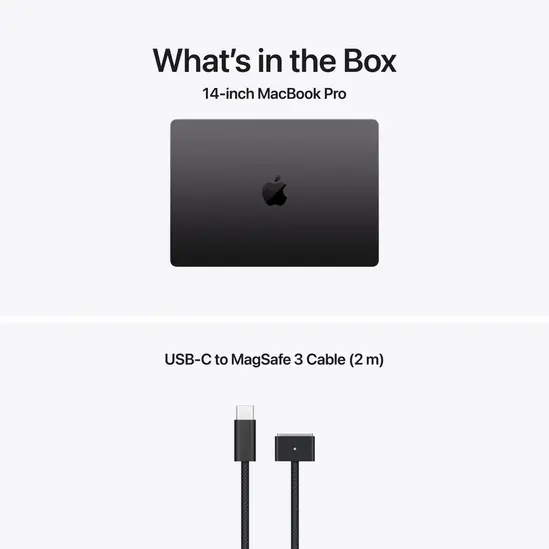 Лаптоп Apple 14-inch MacBook Pro: Apple M5 Pro chip with 15-core CPU and 16-core GPU, 24GB, 1TB SSD - Space Black