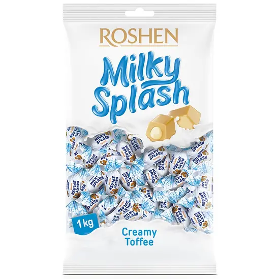 Бонбони Roshen milky splash toffee 1кг
