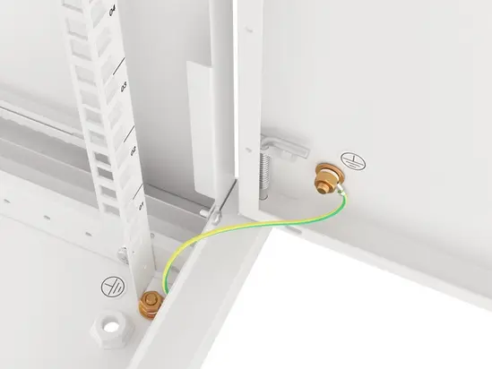 Комуникационен шкаф Lanberg rack cabinet 19' wall-mount 6U600x600 for self-assembly with metal door grey (flat pack)