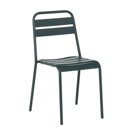 Градински стол ФЛАМБО- метална конструкция в тъмнозелен цвят