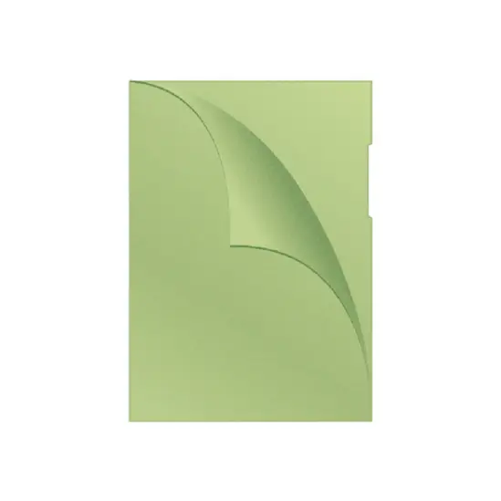Джоб за документи L образен матиран 120 микр 100 бр- зелен