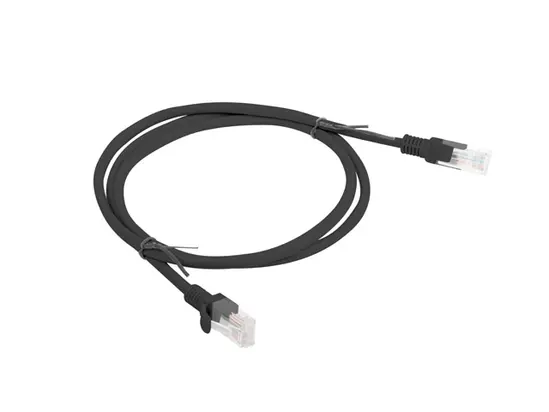 Кабел Lanberg patch cord CAT.5E 1m, black