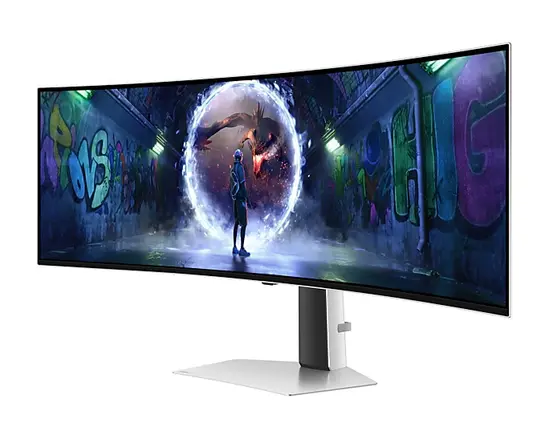 Монитор Samsung LS49CG934, 49' Odyssey G9 GAMING, Curved OLED, 1800R, 240Hz, Smart. 32:9, 5120 x 1440, 250 cdm2, Display Port , HDMI,Micro HDMI, USB Hub, Silver