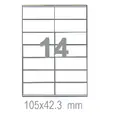 Самозалепващи етикети 105х42.3 14 бр.