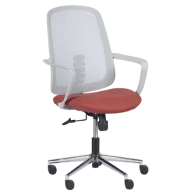 Работен стол ДАННА- снимка отпред, червена седалка