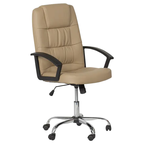 Директорски стол ГРЕГ-снимка отпред, бежов цвят