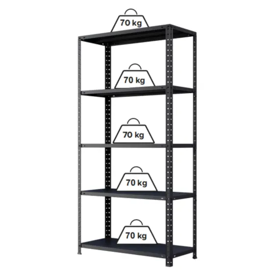 Товароносимост - Метален стелаж FRT 180х90х40 см 70 кграфт
