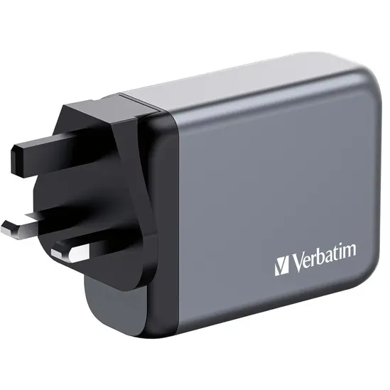 Зарядно устройство Verbatim GNC-100 GaN Charger 4 Port 100W USB AC (EUUKUS)