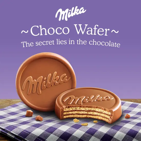 Бисквити Milka шоко вафла150 гр