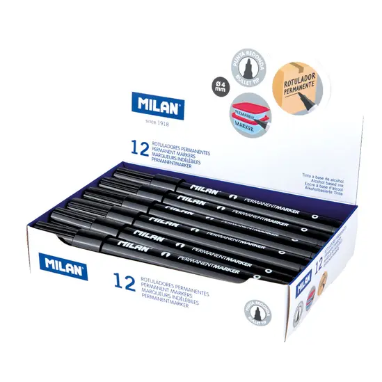 опаковка Перманентен маркер Milan черен