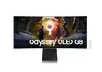 Монитор Samsung LS34DG850, 34'' CURVED Odyssey G8 OLED, 1800R, 175 Hz, 0.1 ms GTG, 21:9, 3440 x 1440, Smart, 2xUSB C, Mini DP, Micro HDMI 2.1, Wi-Fi 5, BT 5.2, Speakers, 178°/178°, Silver