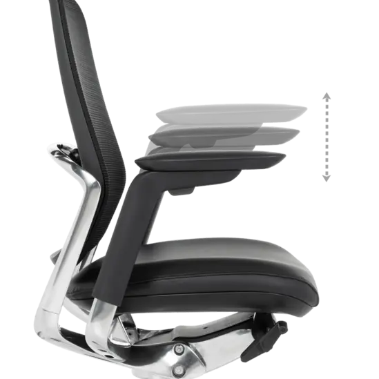 Работен стол АРЕС-регулируеми подлакътници, нагоре-надолу